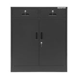 Steel Short Cabinet with 2 Drawers and 2 Doors